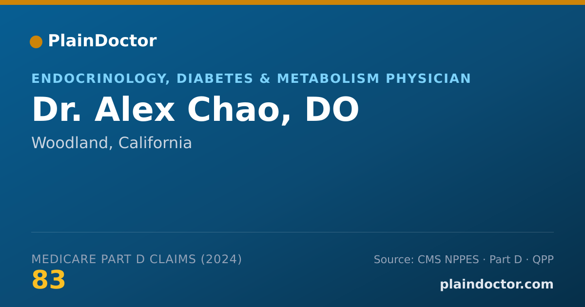 Shareable card for Alex Chao, DO - Endocrinology, Diabetes & Metabolism Physician, Woodland, CA