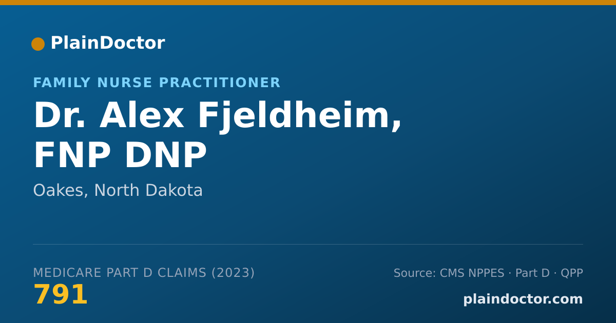 Shareable card for Alex Fjeldheim, FNP DNP - Family Nurse Practitioner, Oakes, ND