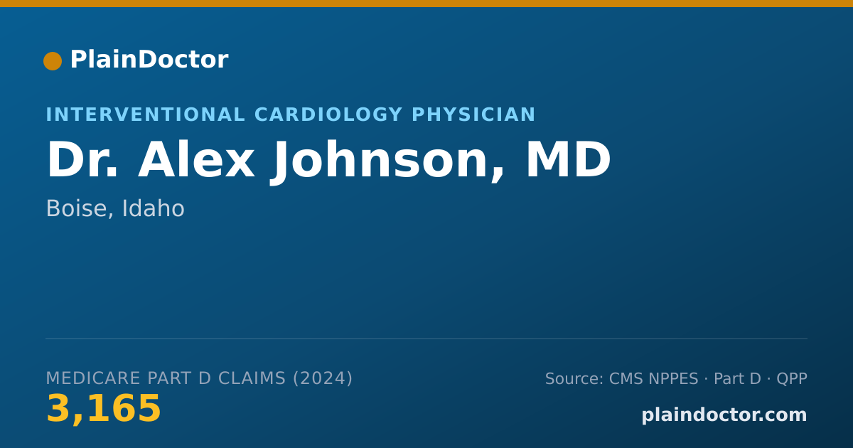 Shareable card for Alex Johnson, MD - Internal Medicine Physician, Boise, ID