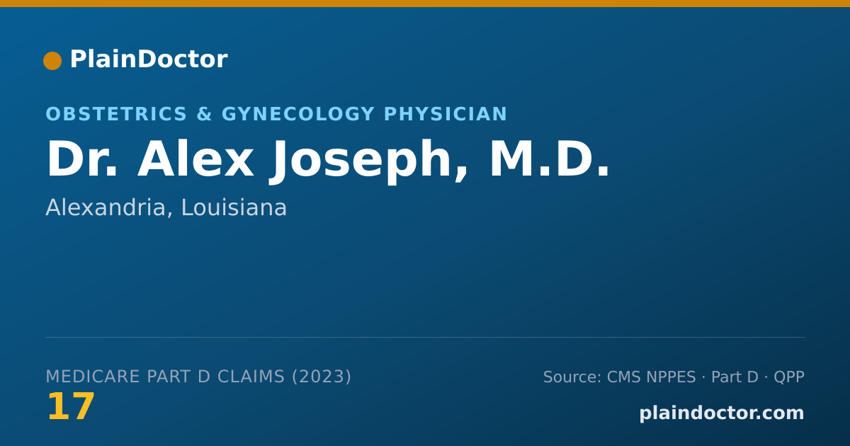 Shareable card for Alex Joseph, M.D. - Obstetrics & Gynecology Physician, Alexandria, LA