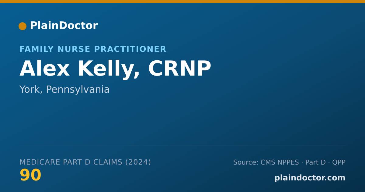Shareable card for Alex Kelly, CRNP - Family Nurse Practitioner, York, PA