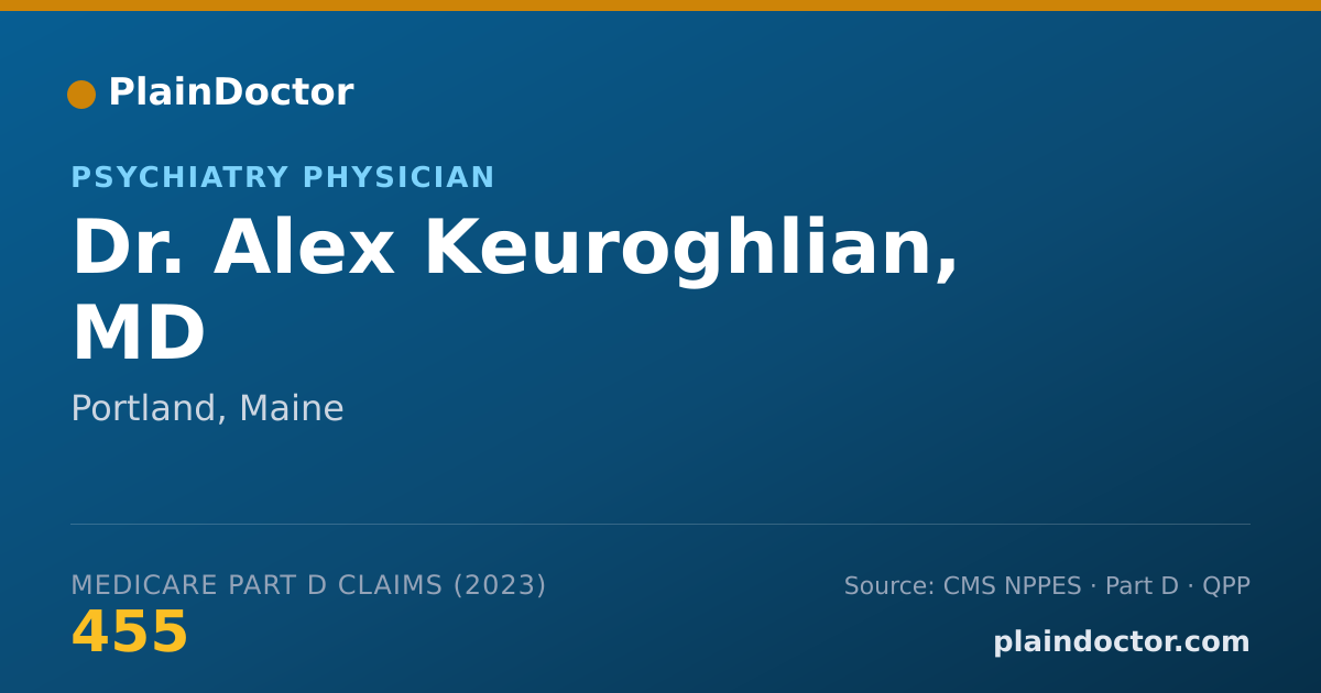 Shareable card for Alex Keuroghlian, MD - Psychiatry Physician, Portland, ME