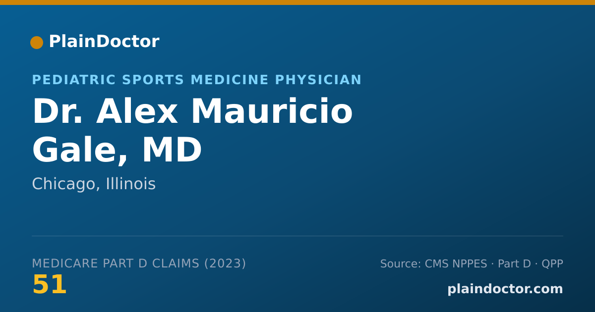 Shareable card for Alex Mauricio Gale, MD - Pediatric Sports Medicine Physician, Chicago, IL