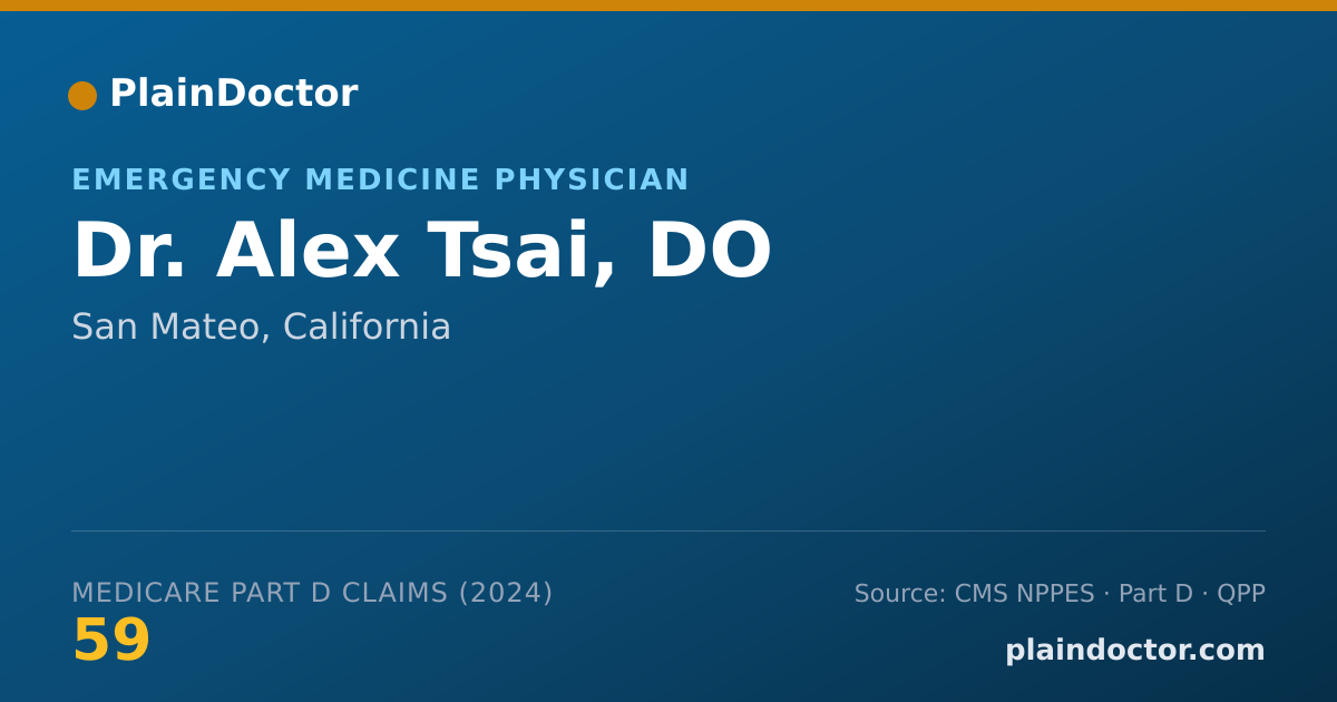 Shareable card for Alex Tsai, DO - Student in an Organized Health Care Education/Training Program, San Mateo, CA