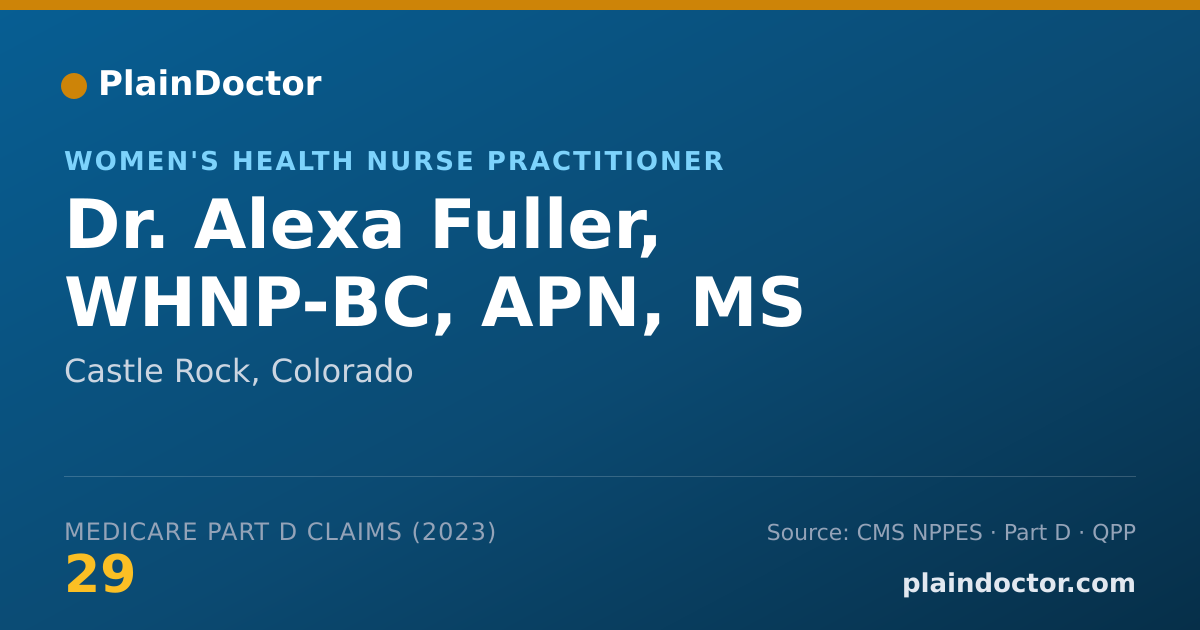 Shareable card for Alexa Fuller, WHNP-BC, APN, MS - Women's Health Nurse Practitioner, Castle Rock, CO