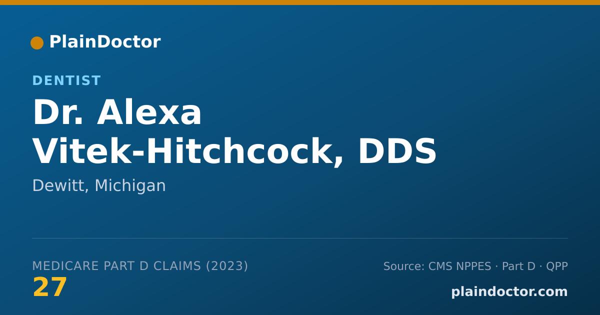 Shareable card for Alexa Vitek-Hitchcock, DDS - Dentist, Dewitt, MI