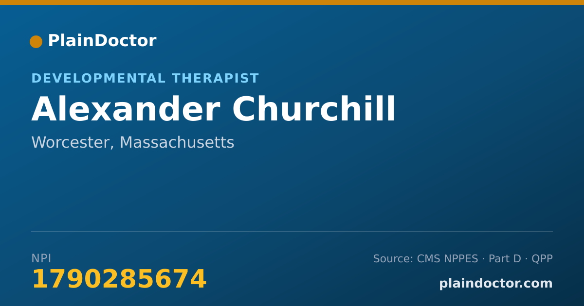 Shareable card for Alexander Churchill - Developmental Therapist, Worcester, MA