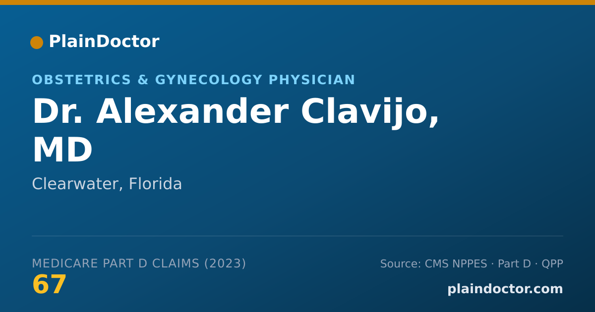 Shareable card for Alexander Clavijo, MD - Obstetrics & Gynecology Physician, Clearwater, FL