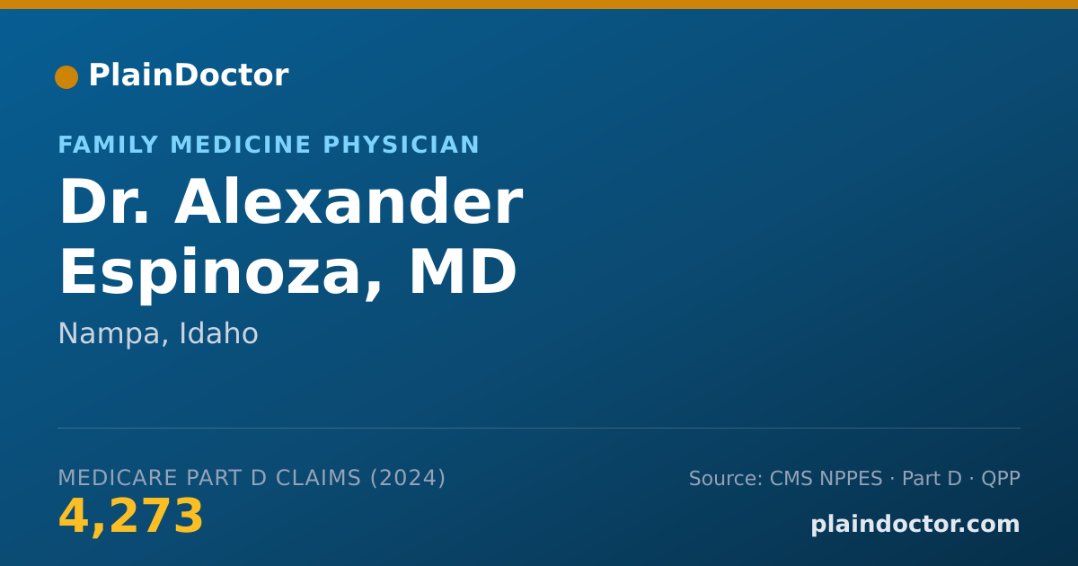 Shareable card for Alexander Espinoza, MD - Family Medicine Physician, Nampa, ID