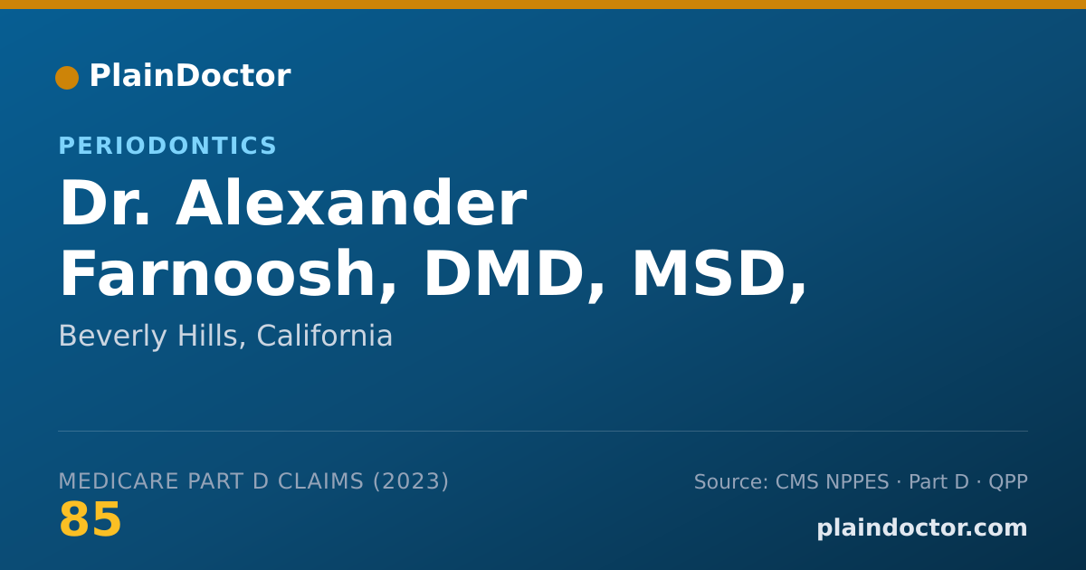 Shareable card for Alexander Farnoosh, DMD, MSD, PHD - Periodontics, Beverly Hills, CA