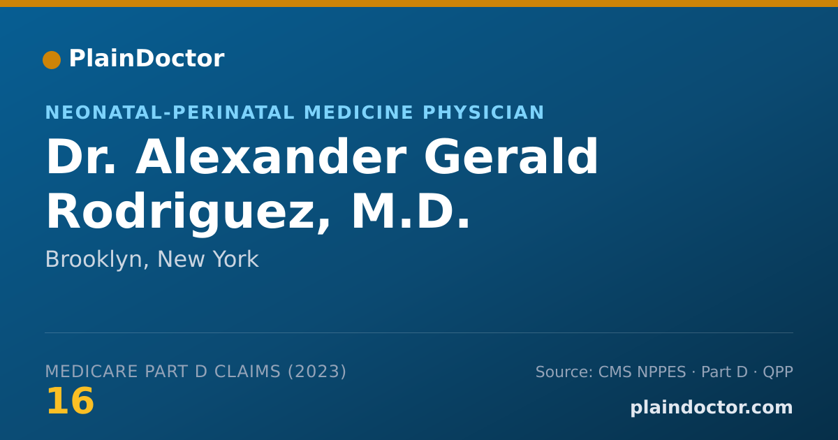 Shareable card for Alexander Gerald Rodriguez, M.D. - Neonatal-Perinatal Medicine Physician, Brooklyn, NY