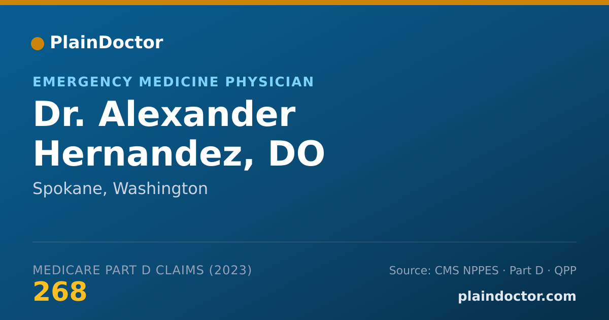 Shareable card for Alexander Hernandez, DO - Emergency Medicine Physician, Spokane, WA