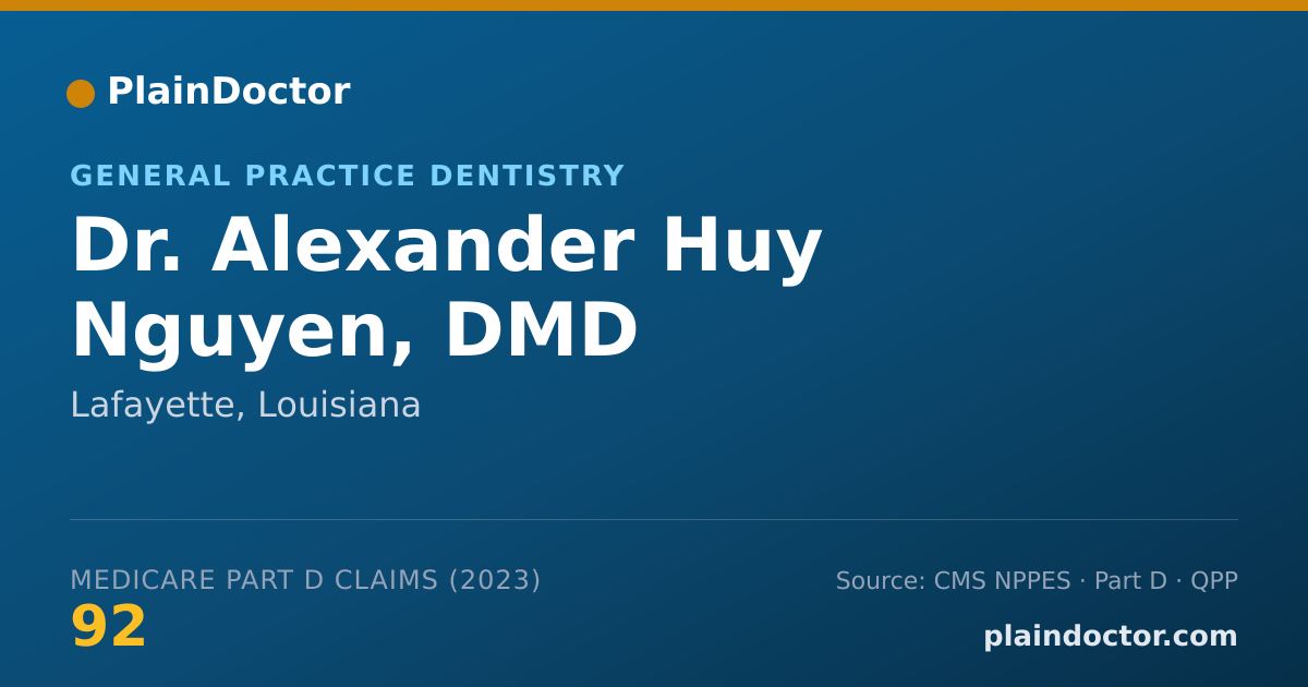 Shareable card for Alexander Huy Nguyen, DMD - General Practice Dentistry, Lafayette, LA