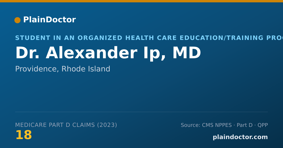 Shareable card for Alexander Ip, MD - Student in an Organized Health Care Education/Training Program, Providence, RI