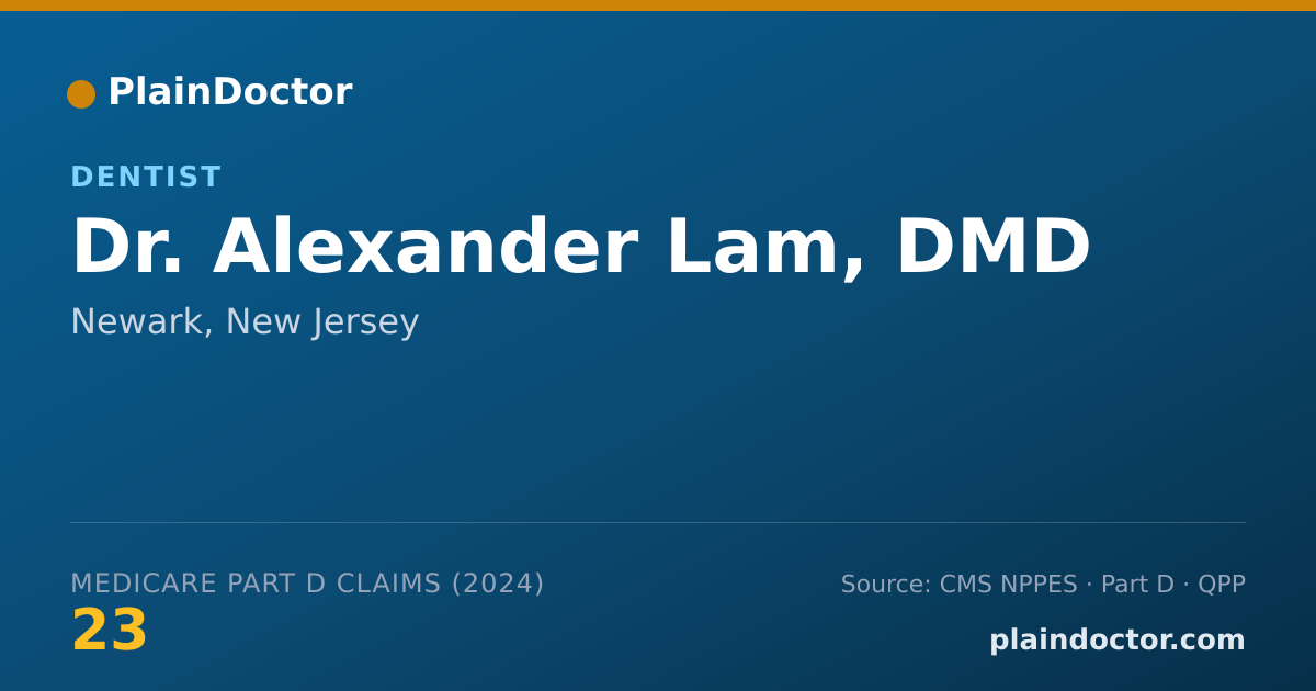 Shareable card for Alexander Lam, DMD - Dentist, Newark, NJ