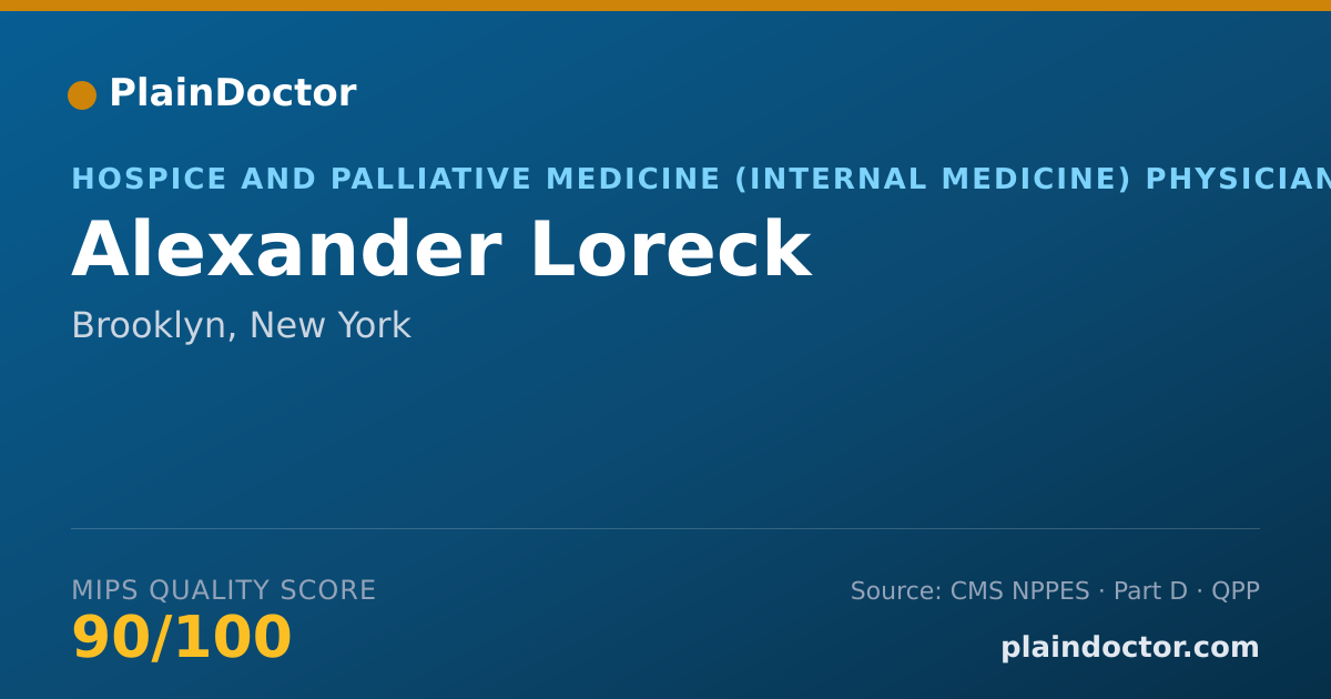 Shareable card for Alexander Loreck - Internal Medicine Physician, Brooklyn, NY