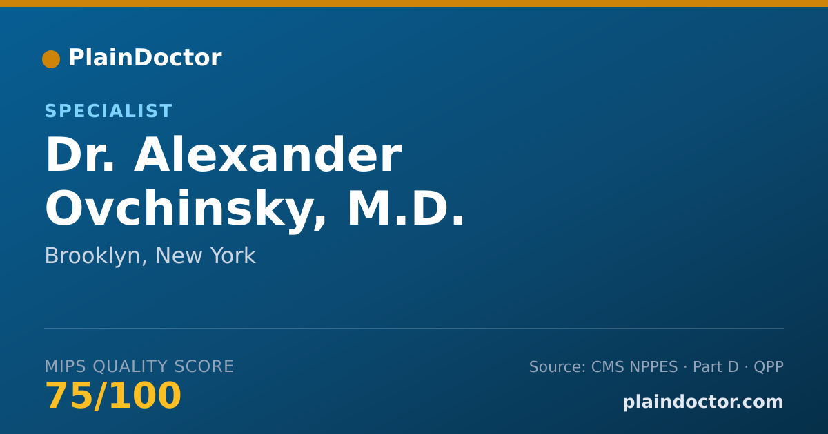 Shareable card for Alexander Ovchinsky, M.D. - Specialist, Brooklyn, NY