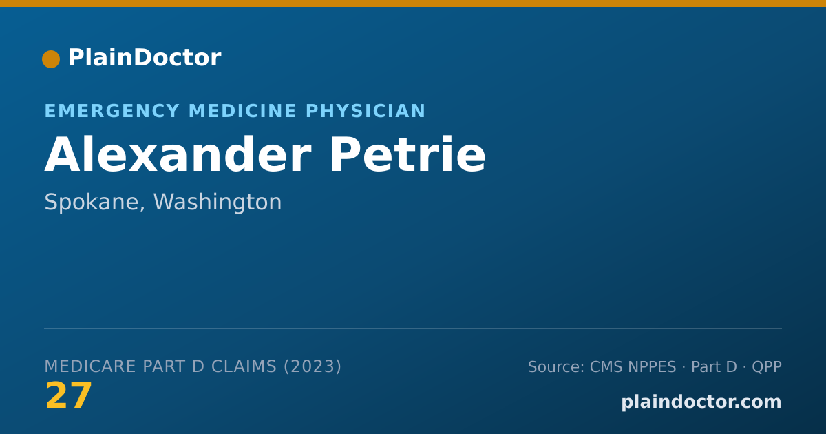 Shareable card for Alexander Petrie - Emergency Medicine Physician, Spokane, WA