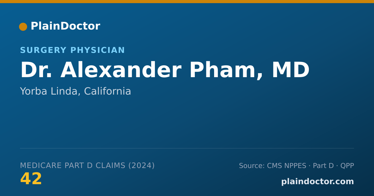 Shareable card for Alexander Pham, MD - Surgery Physician, Yorba Linda, CA