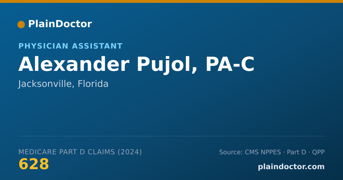 Shareable card for Alexander Pujol, PA-C - Physician Assistant, Jacksonville, FL