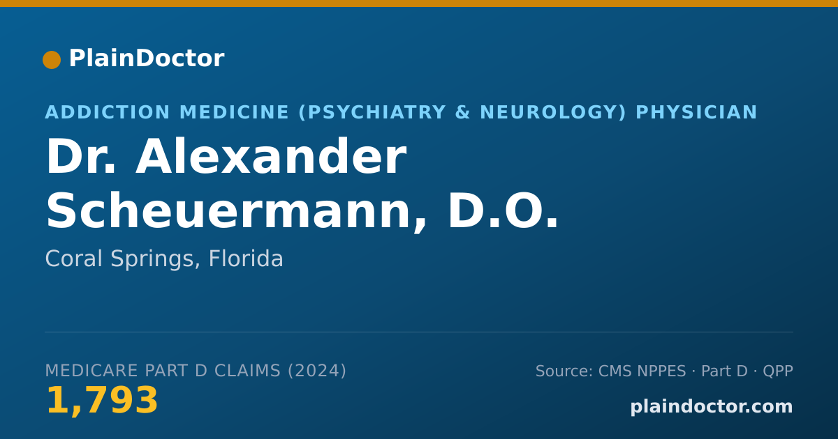 Shareable card for Alexander Scheuermann, D.O. - General Practice Physician, Coral Springs, FL