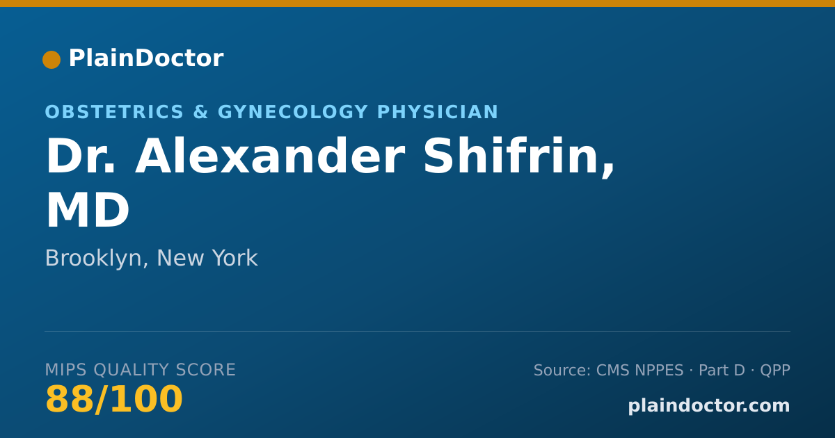 Shareable card for Alexander Shifrin, MD - Obstetrics & Gynecology Physician, Brooklyn, NY