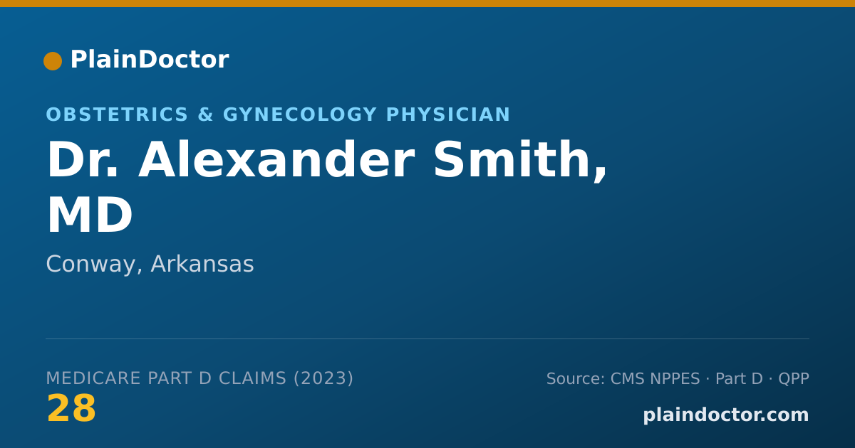 Shareable card for Alexander Smith, MD - Obstetrics & Gynecology Physician, Conway, AR