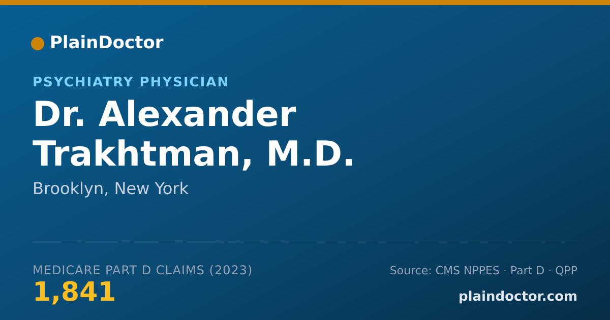 Shareable card for Alexander Trakhtman, M.D. - Psychiatry Physician, Brooklyn, NY