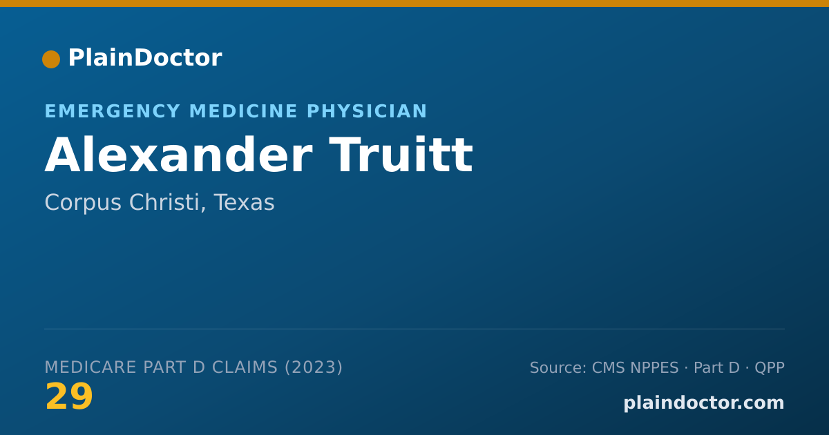 Shareable card for Alexander Truitt - Emergency Medicine Physician, Corpus Christi, TX
