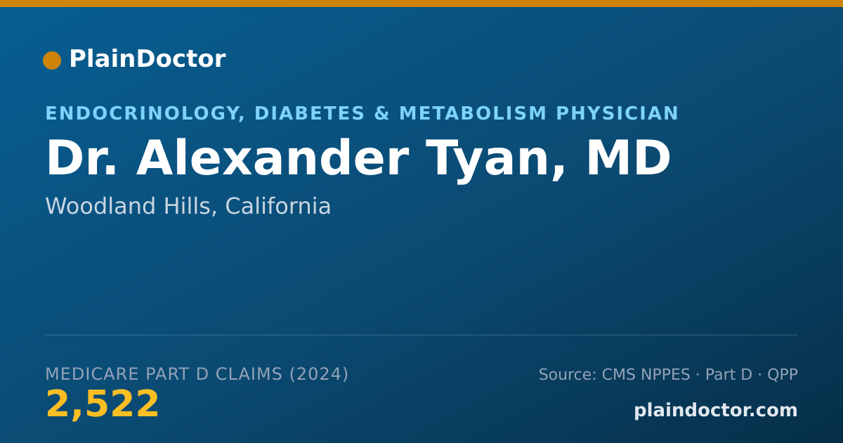 Shareable card for Alexander Tyan, MD - Internal Medicine Physician, Woodland Hills, CA
