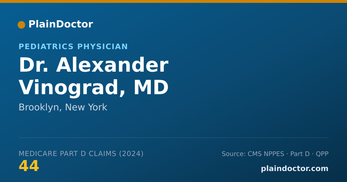 Shareable card for Alexander Vinograd, MD - Pediatrics Physician, Brooklyn, NY