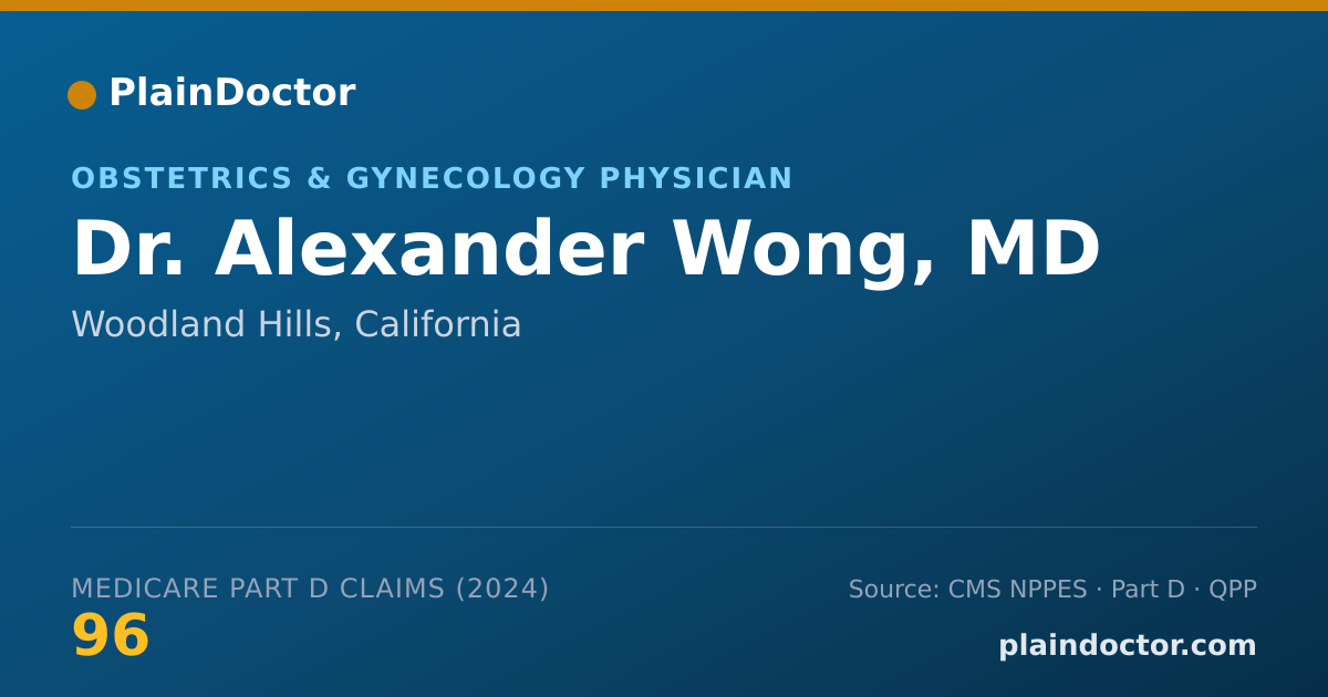 Shareable card for Alexander Wong, MD - Obstetrics & Gynecology Physician, Woodland Hills, CA