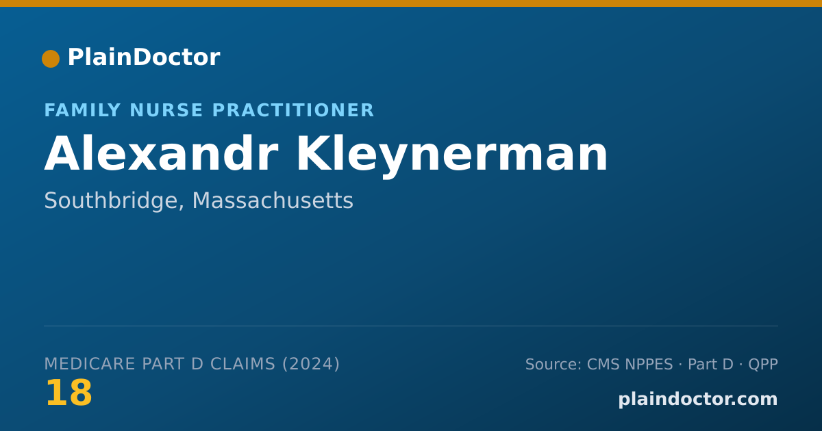 Shareable card for Alexandr Kleynerman - Family Nurse Practitioner, Southbridge, MA