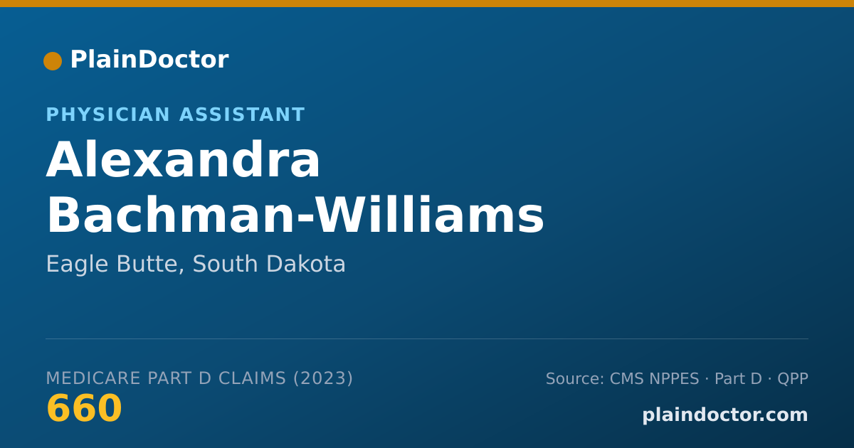 Shareable card for Alexandra Bachman-Williams - Physician Assistant, Eagle Butte, SD