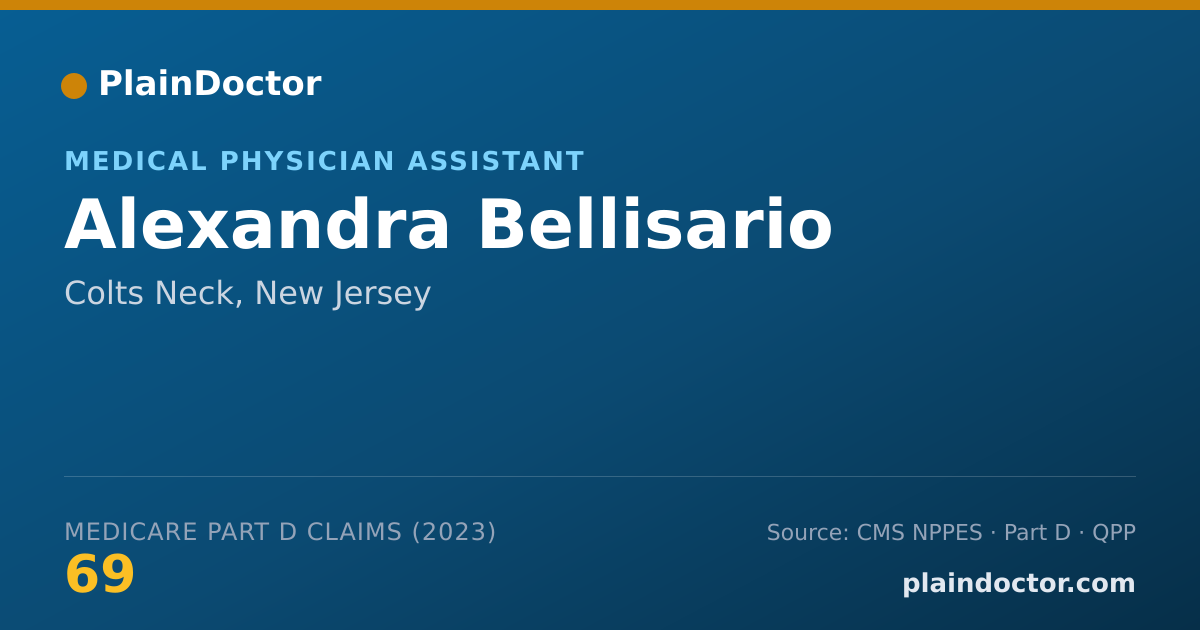 Shareable card for Alexandra Bellisario - Medical Physician Assistant, Colts Neck, NJ