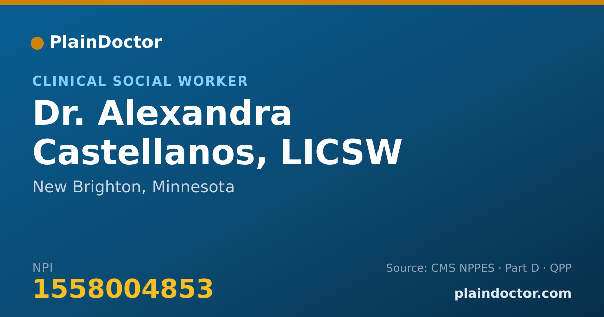 Shareable card for Alexandra Castellanos, LICSW - Clinical Social Worker, New Brighton, MN