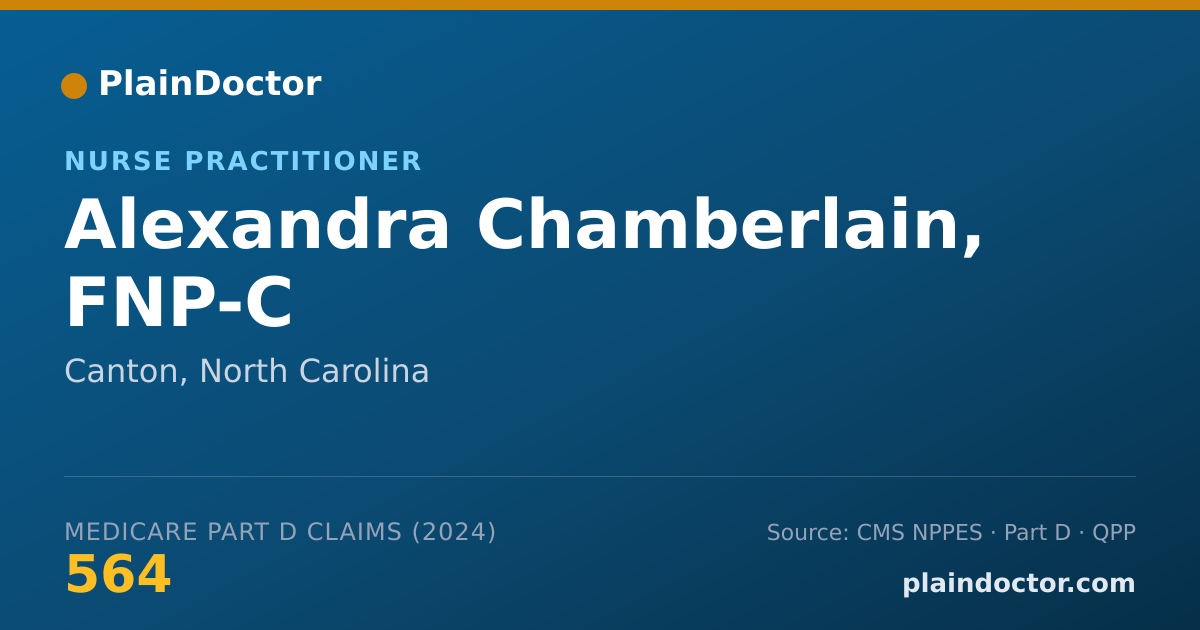 Shareable card for Alexandra Chamberlain, FNP-C - Nurse Practitioner, Canton, NC