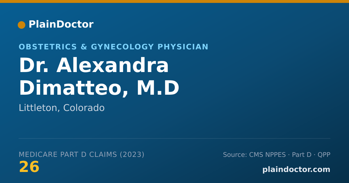Shareable card for Alexandra Dimatteo, M.D - Obstetrics & Gynecology Physician, Littleton, CO
