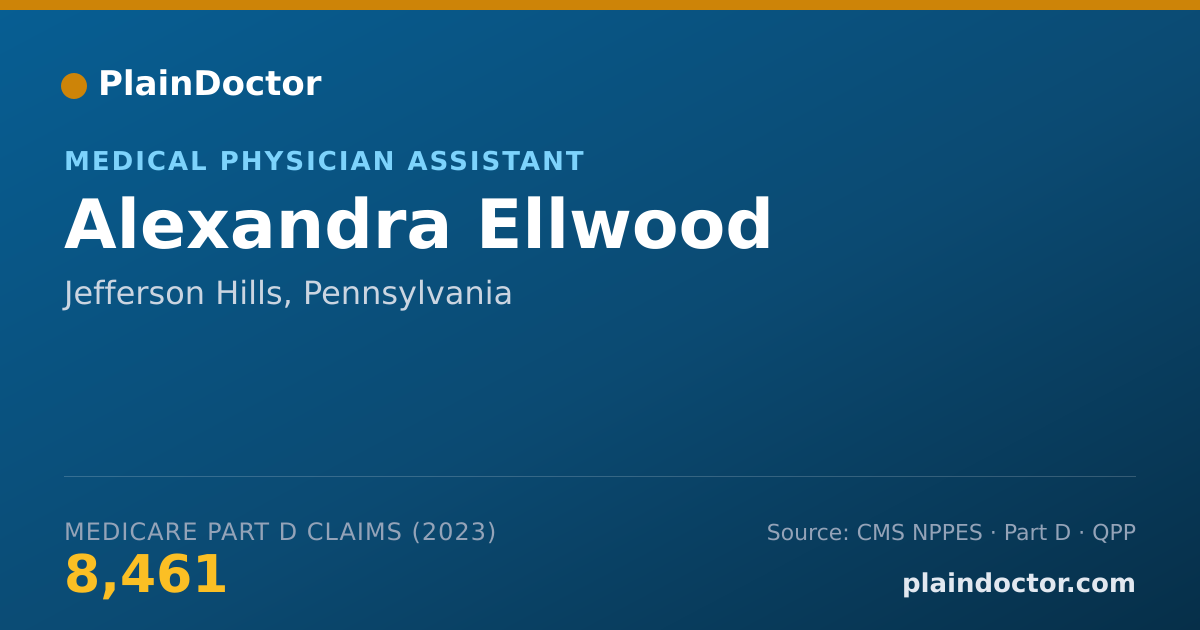 Shareable card for Alexandra Ellwood - Medical Physician Assistant, Jefferson Hills, PA