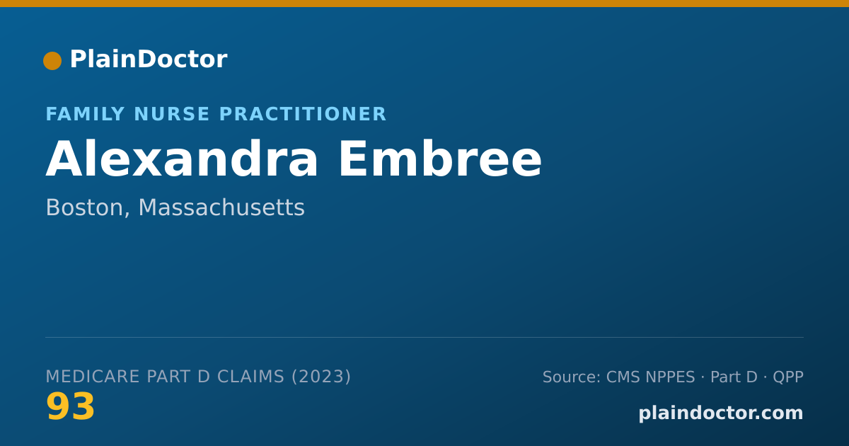 Shareable card for Alexandra Embree - Family Nurse Practitioner, Boston, MA