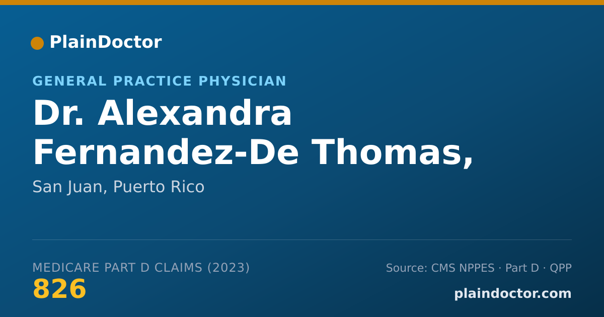 Shareable card for Alexandra Fernandez-De Thomas, 22652 MD - General Practice Physician, San Juan, PR