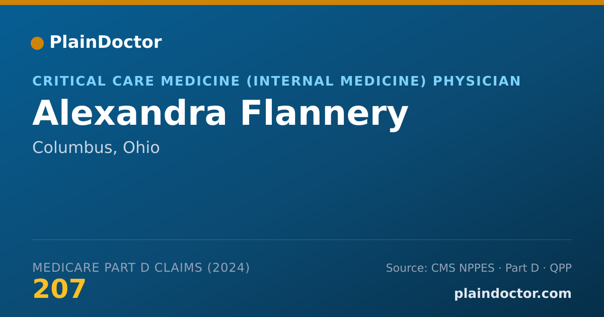 Shareable card for Alexandra Flannery - Critical Care Medicine (Internal Medicine) Physician, Columbus, OH