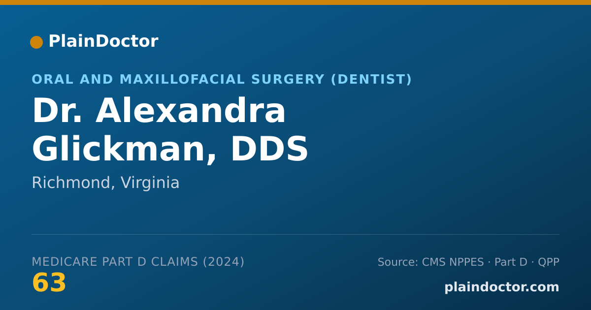 Shareable card for Alexandra Glickman, DDS - Oral and Maxillofacial Surgery (Dentist), Richmond, VA
