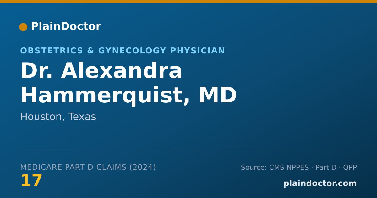 Shareable card for Alexandra Hammerquist, MD - Obstetrics & Gynecology Physician, Houston, TX