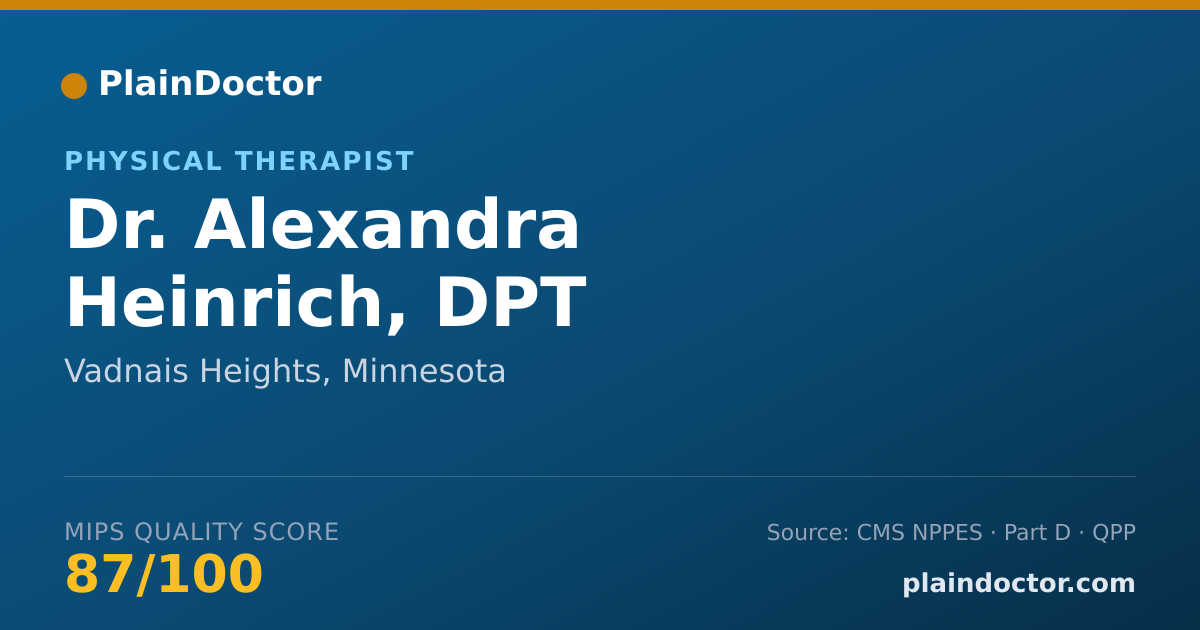 Shareable card for Alexandra Heinrich, DPT - Physical Therapist, Vadnais Heights, MN