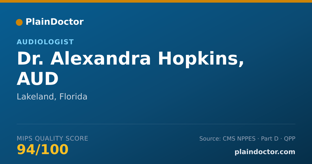 Shareable card for Alexandra Hopkins, AUD - Audiologist, Lakeland, FL
