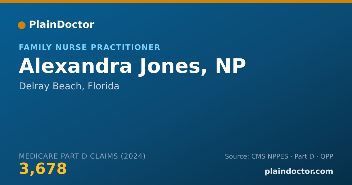 Shareable card for Alexandra Jones, NP - Family Nurse Practitioner, Delray Beach, FL