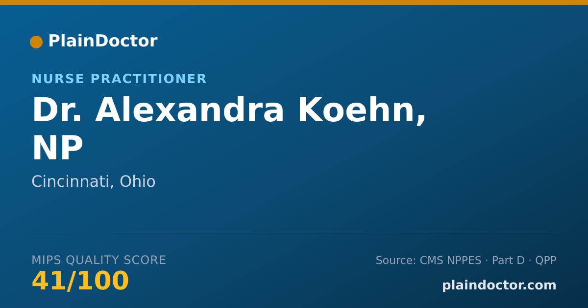 Shareable card for Alexandra Koehn, NP - Nurse Practitioner, Cincinnati, OH
