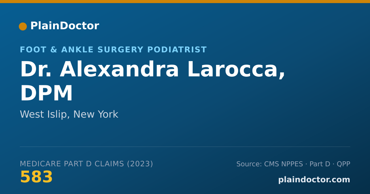 Shareable card for Alexandra Larocca, DPM - Foot & Ankle Surgery Podiatrist, West Islip, NY