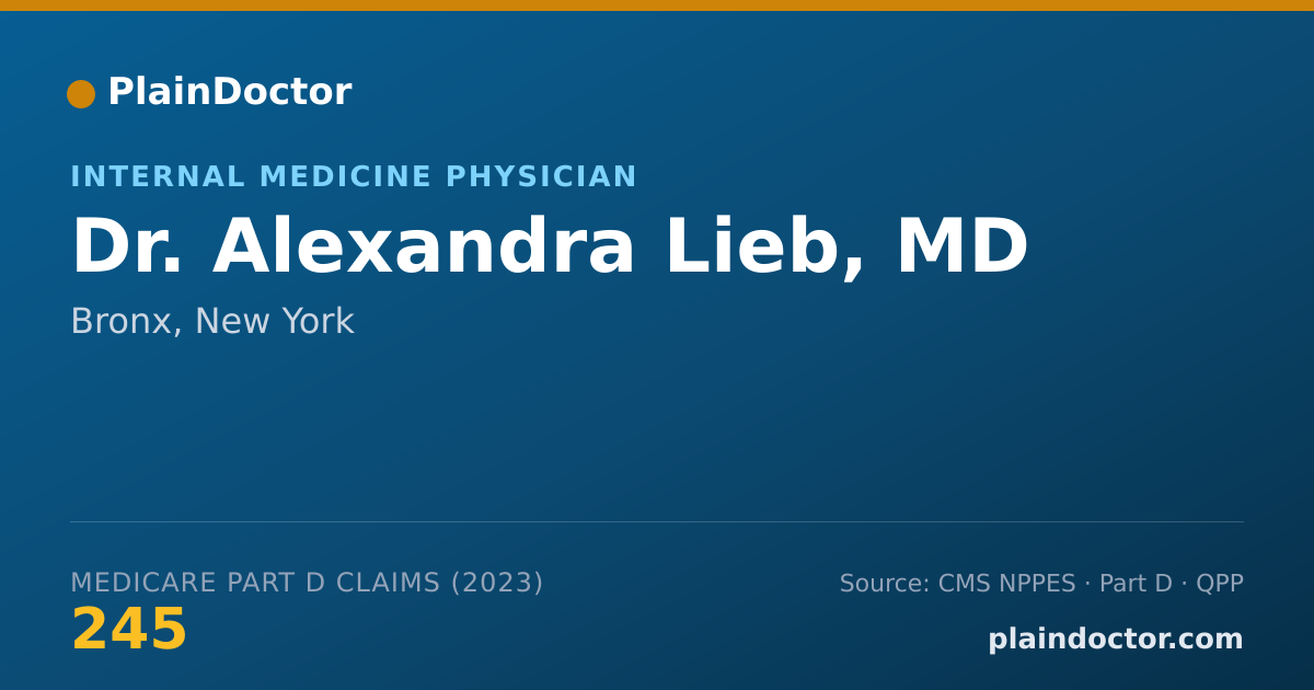 Shareable card for Alexandra Lieb, MD - Internal Medicine Physician, Bronx, NY